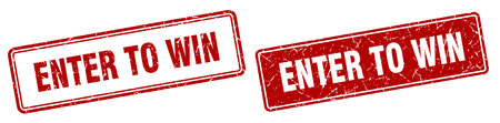 enter to win square stamp. enter to win grunge sign setのイラスト素材