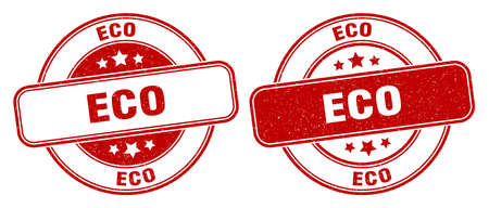 eco stamp. eco sign. round grunge labelのイラスト素材