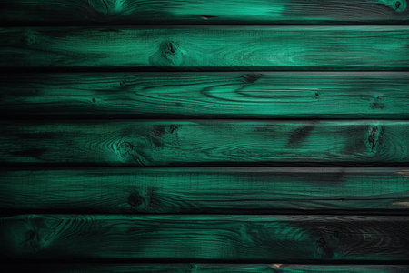 Green wooden planks background. Wooden texture. Wood plank background. Green wood textureの素材