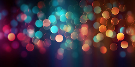 Luxury colorful bokeh background. Abstract lights blur bokeh backgroundの素材