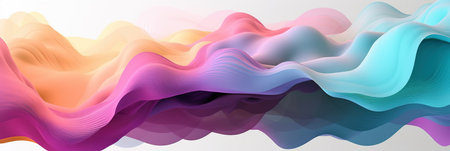 Abstract pastel colors 3d wave background. Abstract background in soft pastel colors. Wave banner