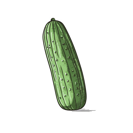 Cucumber. Cucumber hand-drawn illustration. Vector doodle style cartoon illustrationのイラスト素材
