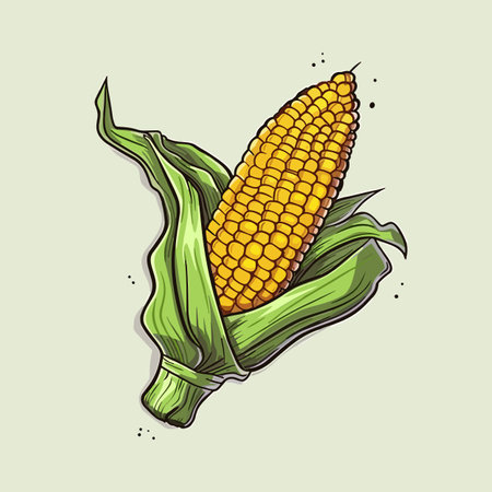 Corn. Corn hand-drawn illustration. Vector doodle style cartoon illustration