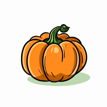 Pumpkin. Pumpkin hand-drawn illustration. Vector doodle style cartoon illustrationのイラスト素材