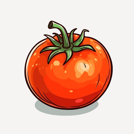 Tomato. Tomato hand-drawn illustration. Vector doodle style cartoon illustrationのイラスト素材