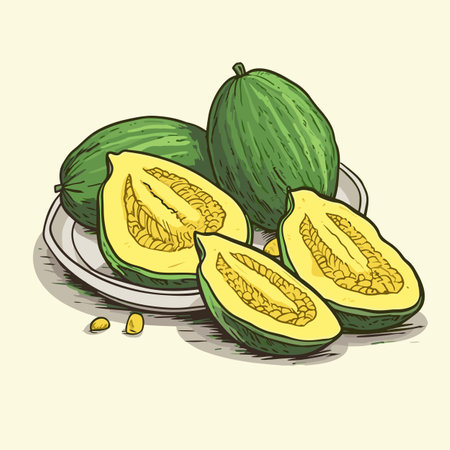 Jackfruit. Jackfruit hand-drawn illustration. Vector doodle style cartoon illustrationのイラスト素材