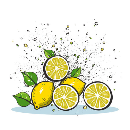 Lemon. Lemon hand-drawn illustration. Vector doodle style cartoon illustrationのイラスト素材