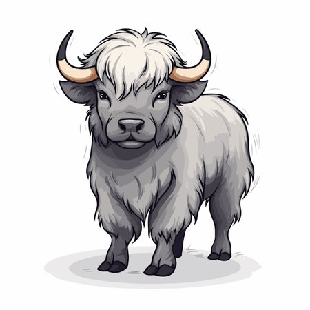Bullock. Bullock hand-drawn illustration. Vector doodle style cartoon illustrationのイラスト素材