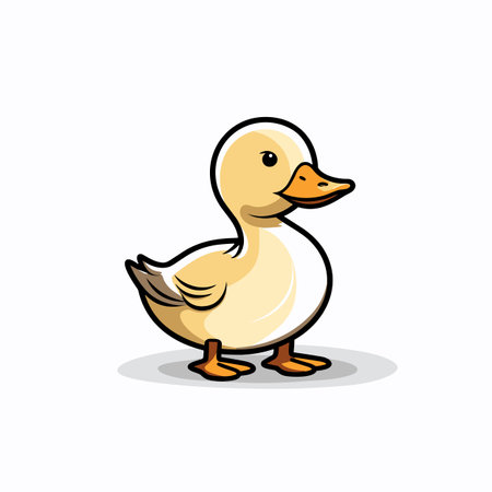 Duck. Duck hand-drawn illustration. Vector doodle style cartoon illustrationのイラスト素材