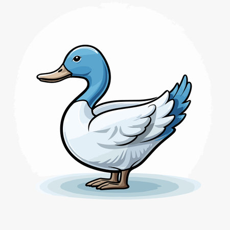 Duck. Duck hand-drawn illustration. Vector doodle style cartoon illustrationのイラスト素材