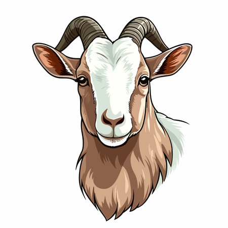 Goat. Goat hand-drawn illustration. Vector doodle style cartoon illustrationのイラスト素材