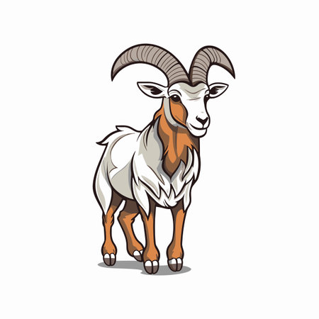 Goat. Goat hand-drawn illustration. Vector doodle style cartoon illustrationのイラスト素材