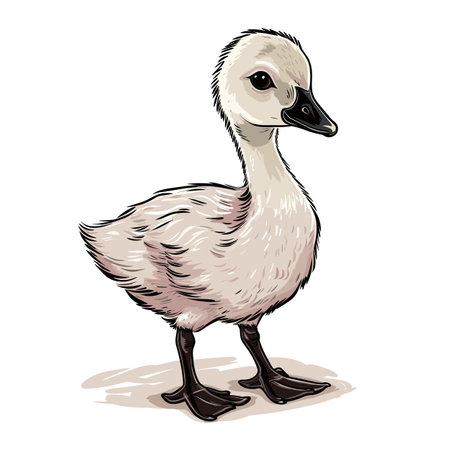 Gosling. Gosling hand-drawn illustration. Vector doodle style cartoon illustrationのイラスト素材