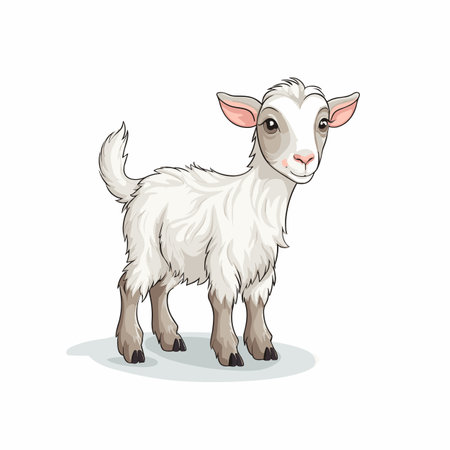 Goat. Goat hand-drawn illustration. Vector doodle style cartoon illustrationのイラスト素材