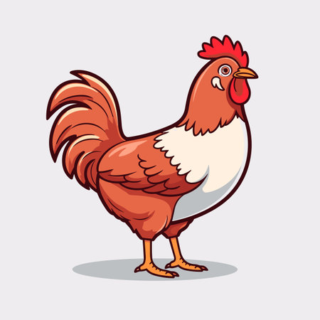 Hen. Hen hand-drawn illustration. Vector doodle style cartoon illustrationのイラスト素材