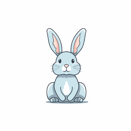 Rabbit. Rabbit hand-drawn illustration. Vector doodle style cartoon illustrationのイラスト素材