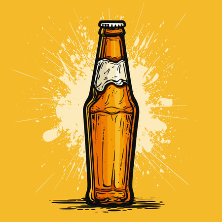 Beer. Beer hand-drawn comic illustration. Vector doodle style cartoon illustrationのイラスト素材