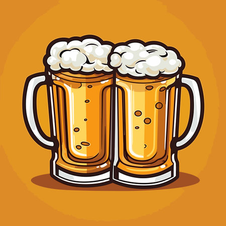 Beer. Beer hand-drawn comic illustration. Vector doodle style cartoon illustrationのイラスト素材