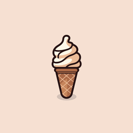 Ice cream. Ice cream hand-drawn comic illustration. Vector doodle style cartoon illustrationのイラスト素材