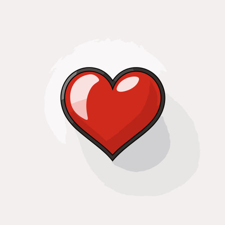 Heart. Heart hand-drawn comic illustration. Vector doodle style cartoon illustrationのイラスト素材