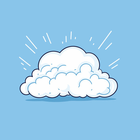 Cloud. Cloud hand-drawn comic illustration. Vector doodle style cartoon illustration