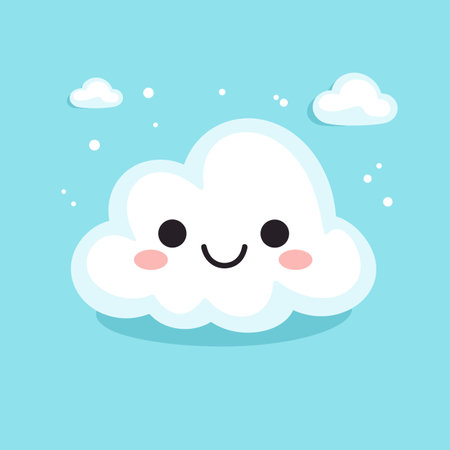 Cloud. Cloud hand-drawn comic illustration. Vector doodle style cartoon illustrationのイラスト素材