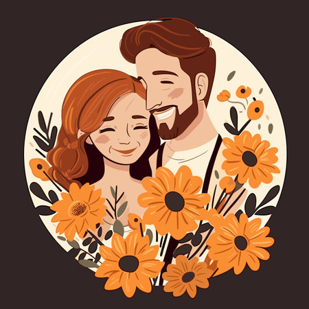 Wedding. Wedding hand-drawn comic illustration. Vector doodle style cartoon illustrationのイラスト素材