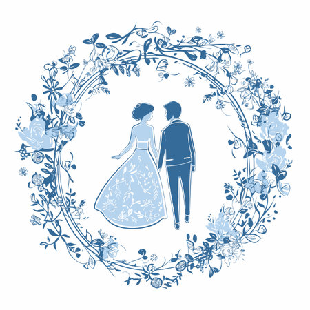 Wedding. Wedding hand-drawn comic illustration. Vector doodle style cartoon illustrationのイラスト素材