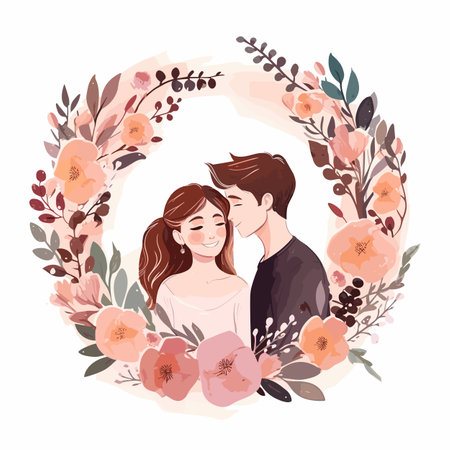 Wedding. Wedding hand-drawn comic illustration. Vector doodle style cartoon illustrationのイラスト素材