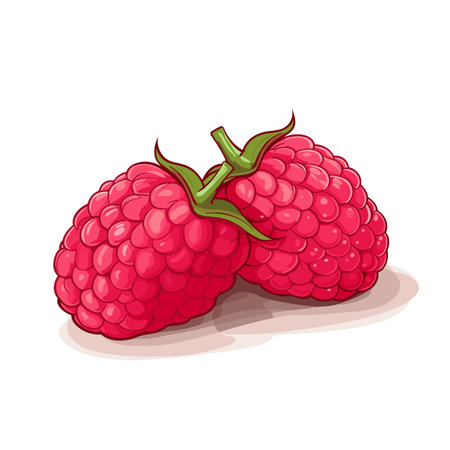Raspberry hand-drawn comic illustration. Raspberry. Vector doodle style cartoon illustration