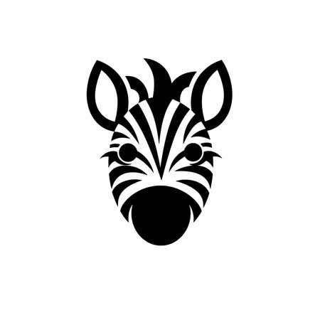 Zebra hand-drawn comic illustration. Zebra. Cute vector doodle style cartoon illustrationのイラスト素材