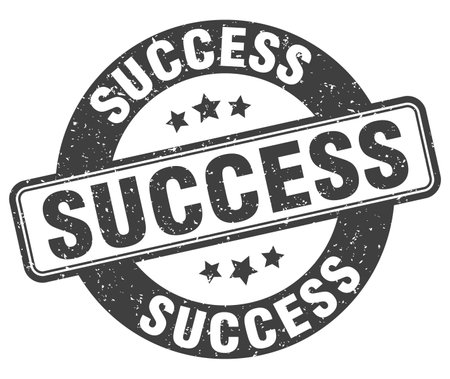 success stamp. success sign. round grunge labelのイラスト素材