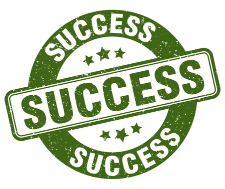 success stamp. success sign. round grunge labelのイラスト素材