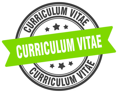 curriculum vitae stamp. curriculum vitae round sign. label on transparent backgroundのイラスト素材