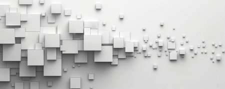 White minimalistic website wallpaper. White background with geometric shapes. Modern clean simple...