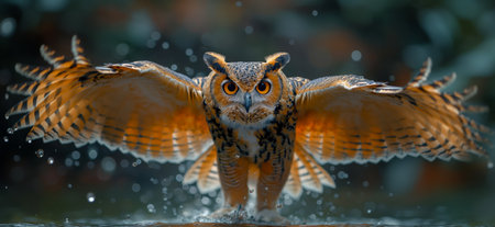 Owl poster. Owl wallpaperの写真素材