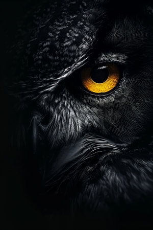 Owl poster. Owl wallpaperの写真素材
