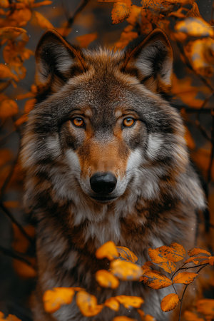 Wolf poster. Wolf wallpaperの写真素材