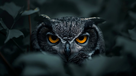 Owl poster. Owl wallpaperの写真素材