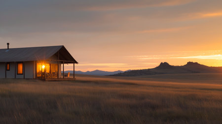 luxury glamorous camping. glamping in the beautiful countryside. glampingの写真素材