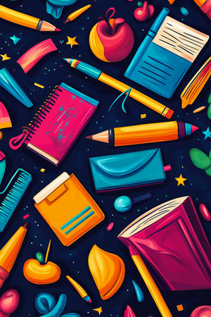 Back to school wallpaper. Back to school backgroundの写真素材