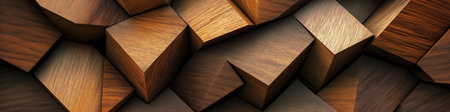 Elegant luxury 3d geometric wood wallpaper. Wooden pattern