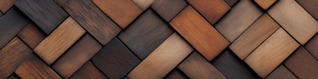 Elegant luxury 3d geometric wood wallpaper. Wooden patternの素材