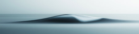 Sea wave long exposure wallpaper. Abstract calm minimalistic backgroundの写真素材