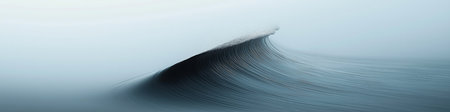 Sea wave long exposure wallpaper. Abstract calm minimalistic backgroundの写真素材