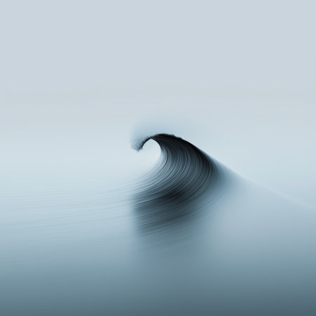Sea wave long exposure wallpaper. Abstract calm minimalistic background