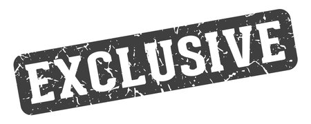 exclusive stamp. exclusive rectangular sign isolated on transparent backgroundのイラスト素材