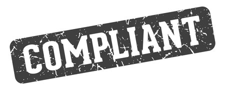 compliant stamp. compliant rectangular sign isolated on transparent backgroundのイラスト素材