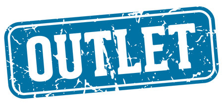 outlet stamp. outlet rectangular sign isolated on transparent backgroundのイラスト素材