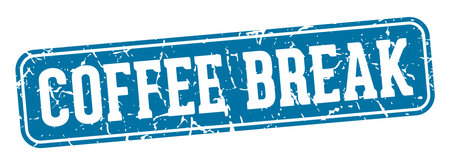 coffee break stamp. coffee break rectangular sign isolated on transparent backgroundのイラスト素材